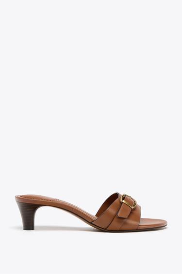 BUCKLED HEELED SANDALS - Brown by Zara - Image 2
