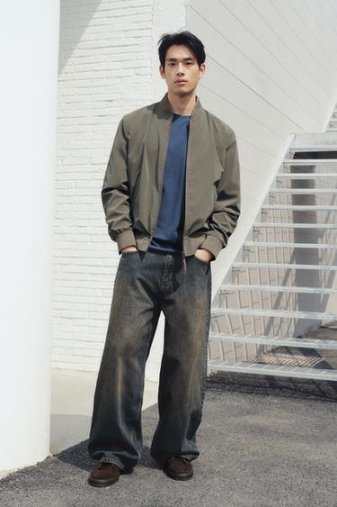 Zara 合身吊襠牛仔褲 - 藍色 / 綠色