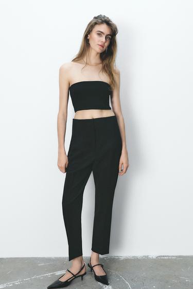 HIGH-WAIST TROUSERS - Black by Zara