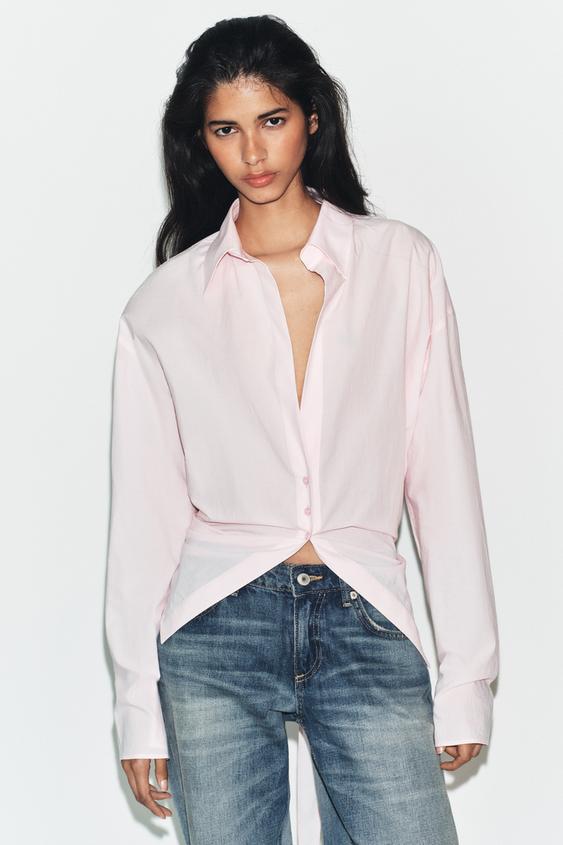 OVERSIZED TIE SHIRT from Zara - $49.90