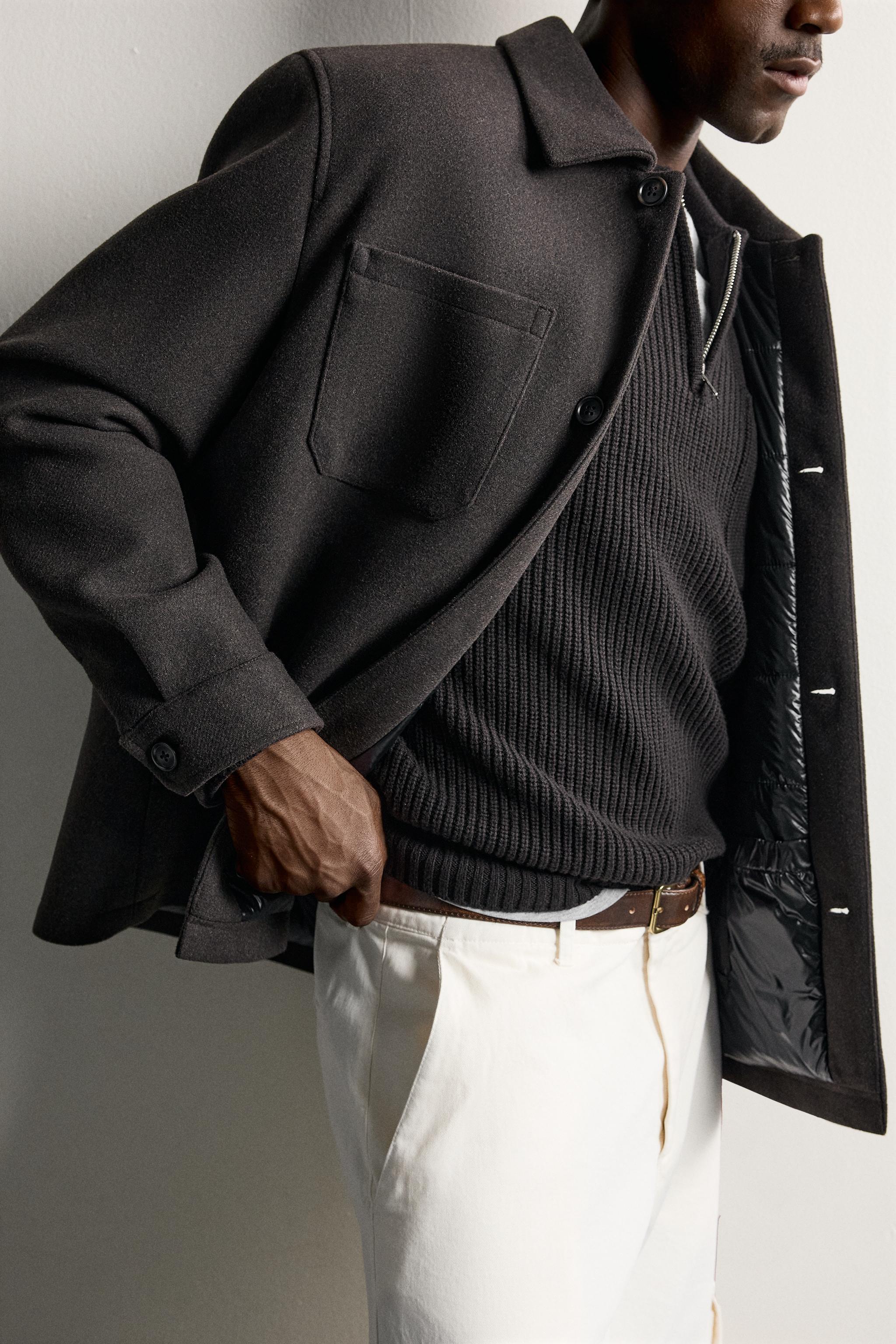 CONTRAST QUILTED OVERSHIRT