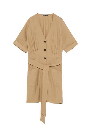 BUTTON-UP DRESS WITH POCKETS