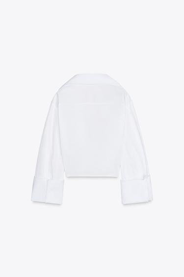 KNOTTED TRENCH COAT SHIRT - White by Zara - Image 2