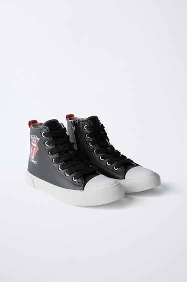 ROLLING STONES © HIGH-TOP SNEAKERS - Black by Zara - Image 1