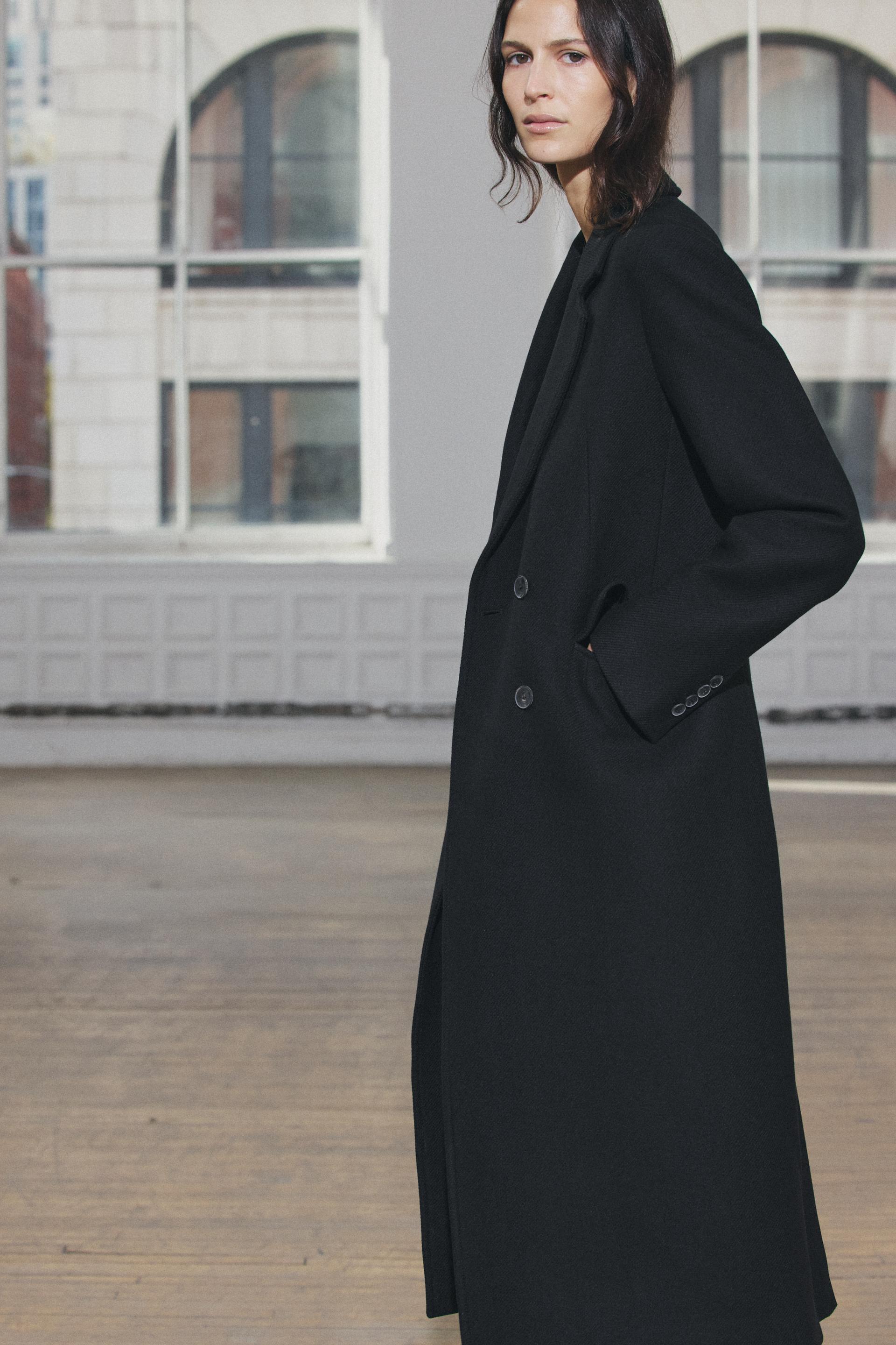 WOOL BLEND COAT ZW COLLECTION - Black | ZARA United States