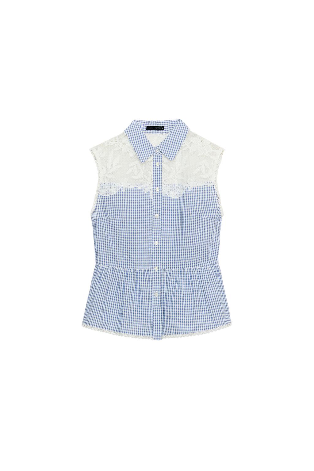 COMBINATION GINGHAM BLOUSE - image 3