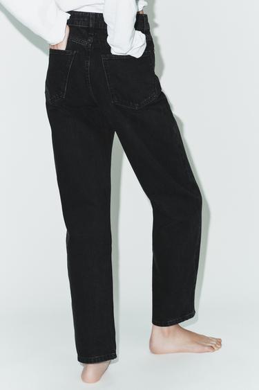 JEANS TRF MOM FIT TAILLE HAUTE - Noir de Zara - Image 4