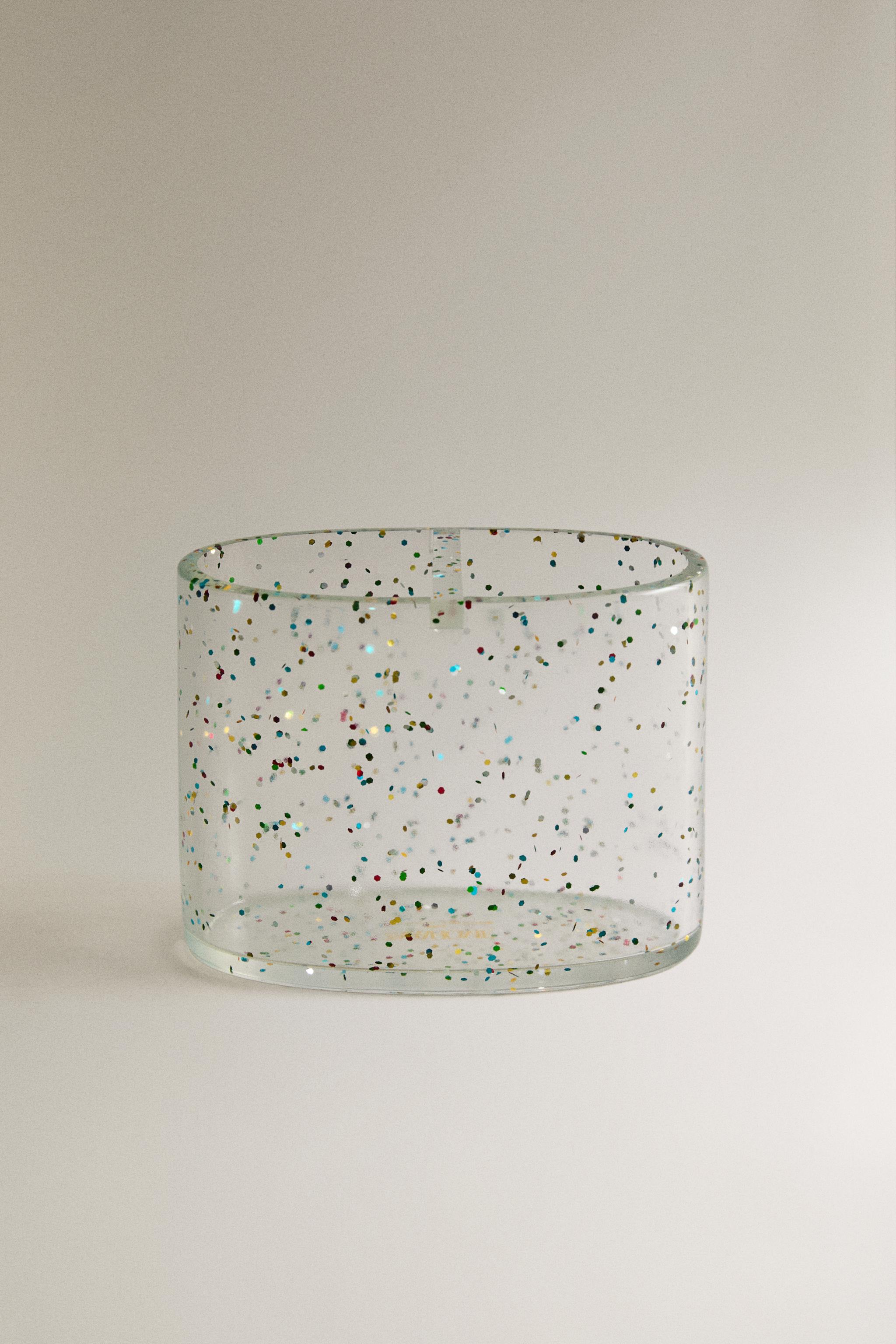 GLITTER RESIN TOOTHBRUSH HOLDER — Multicoloured
