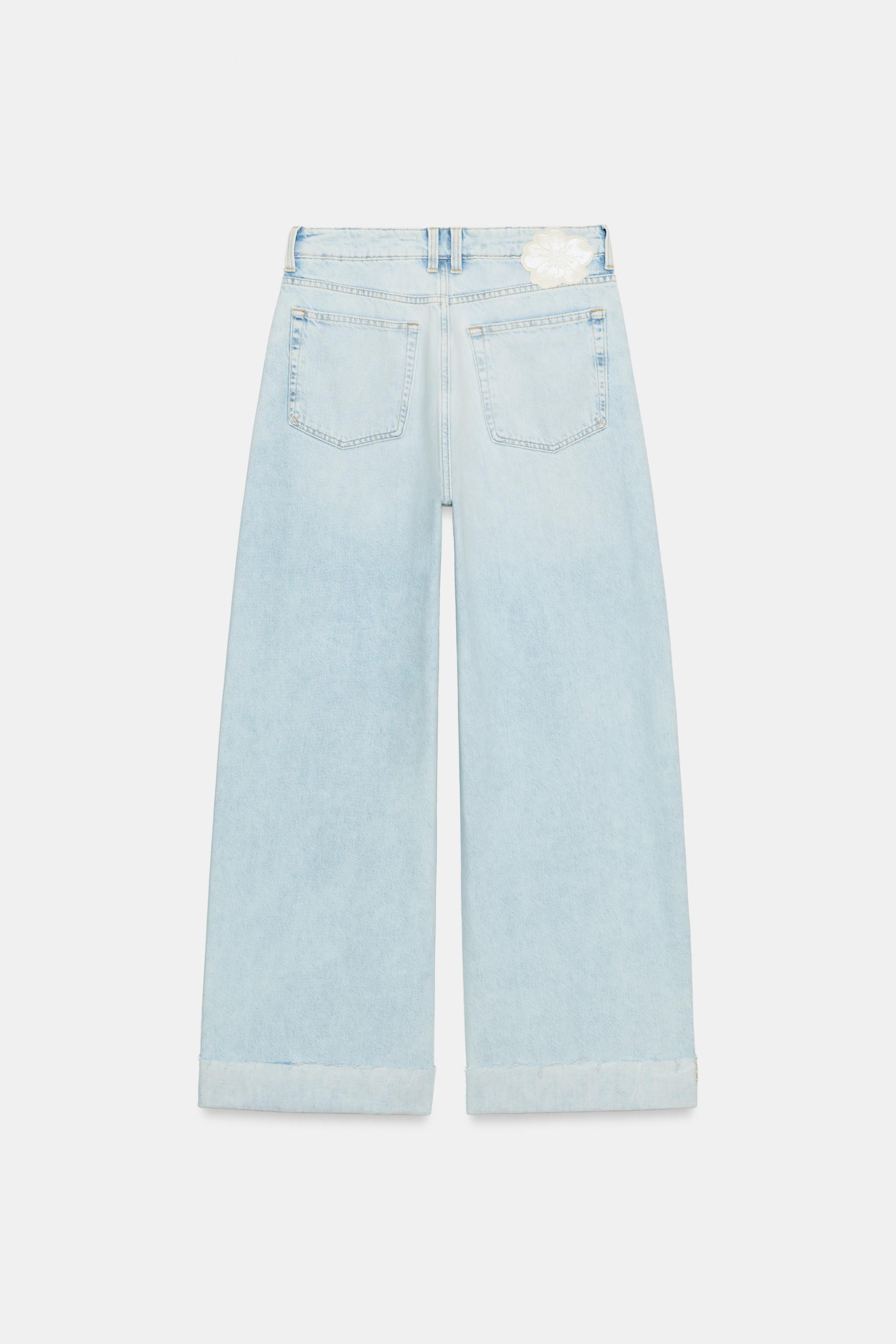 Женские джинсы Zara Z1975 MID-RISE BARREL LEG CUFFED JEANS — фото 5