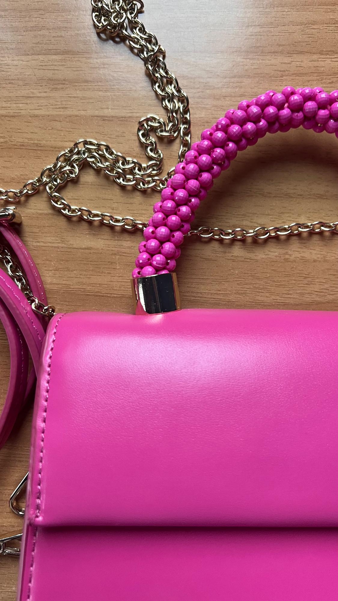 MINI BAG WITH BEADED HANDLE - Image 3