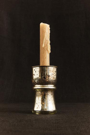 METALLIC GLASS CHRISTMAS TEALIGHT HOLDER - Silver by Zara - Image 4