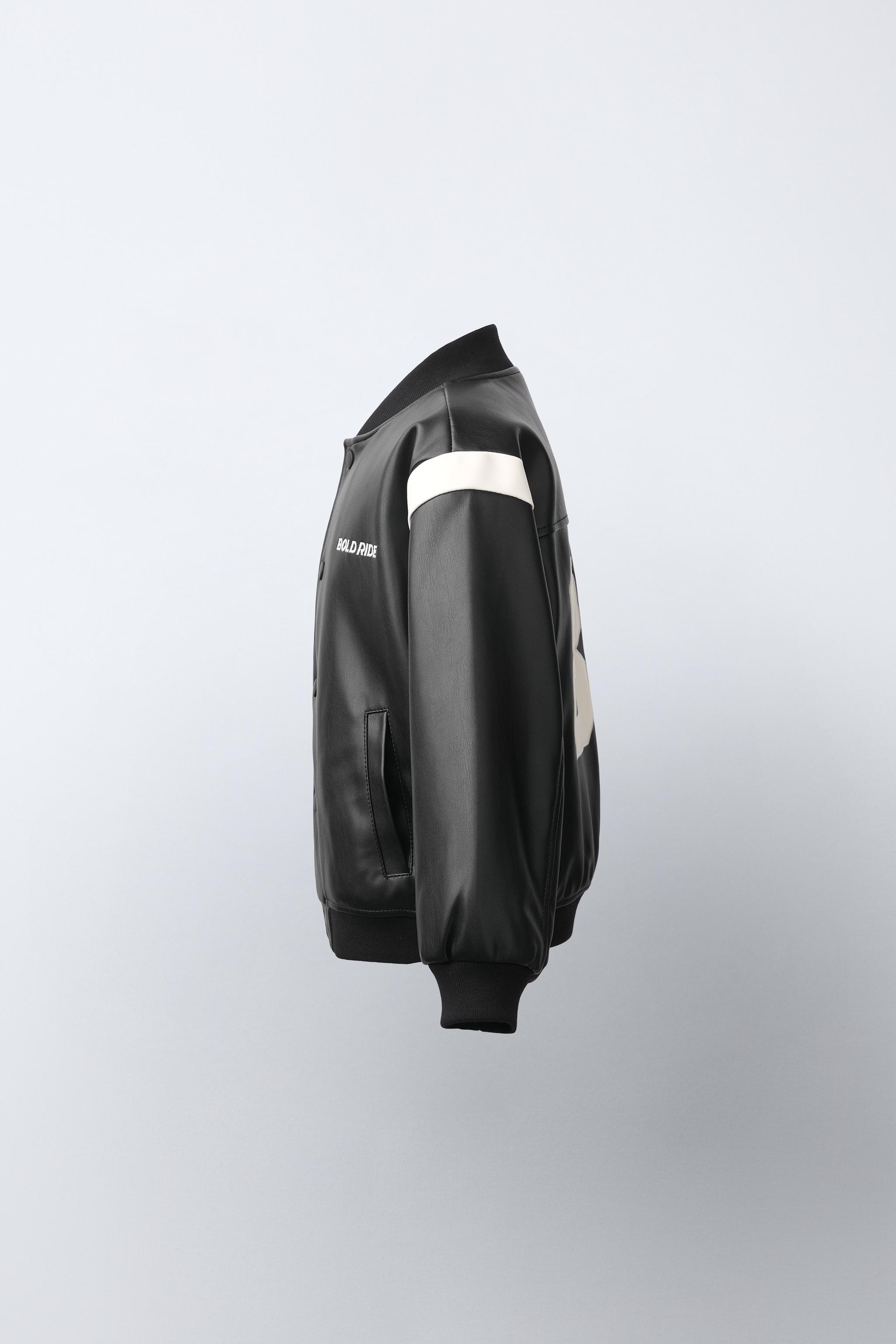 BLOUSON BOMBER EN MATIÈRE SYNTHÉTIQUE