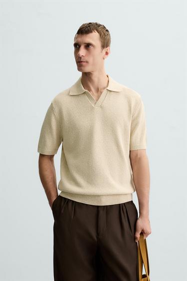 POLO PUNTO ESTRUCTURA - Tostado de Zara