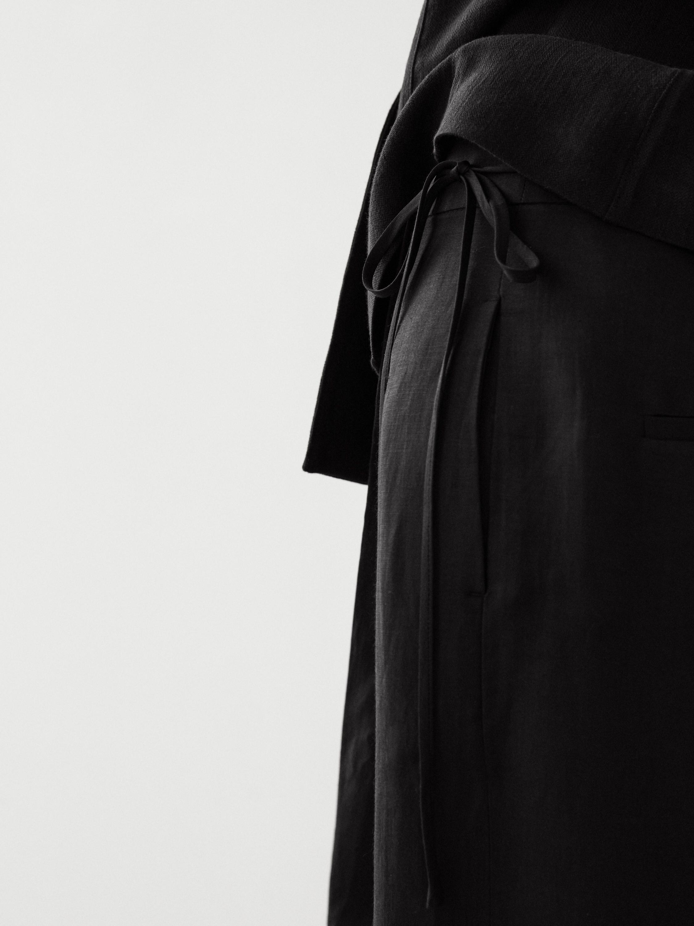 Flowing pareo trousers with tie detail
