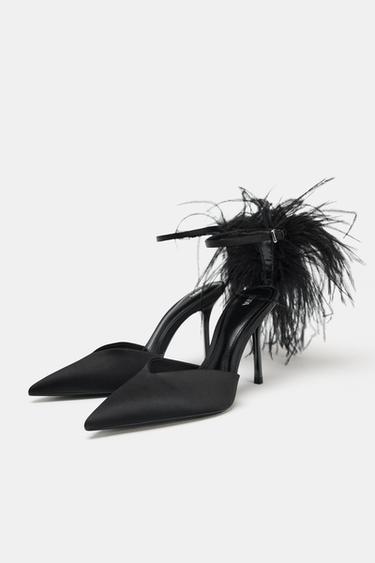 FEATHER FANTASY HIGH HEELS - Black by Zara - Image 3