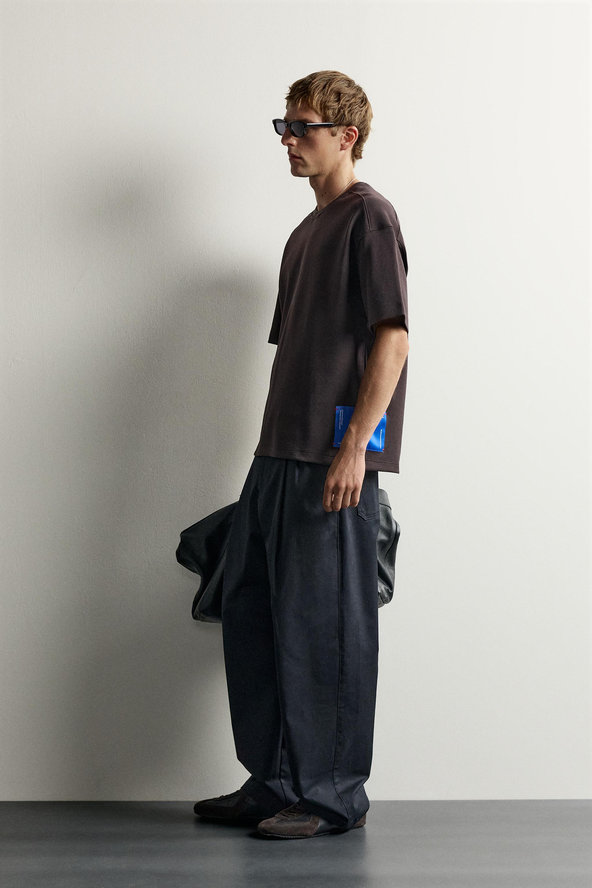 Мужские худи Zara INTERLOCK PATCH SWEATSHIRT — фото 4