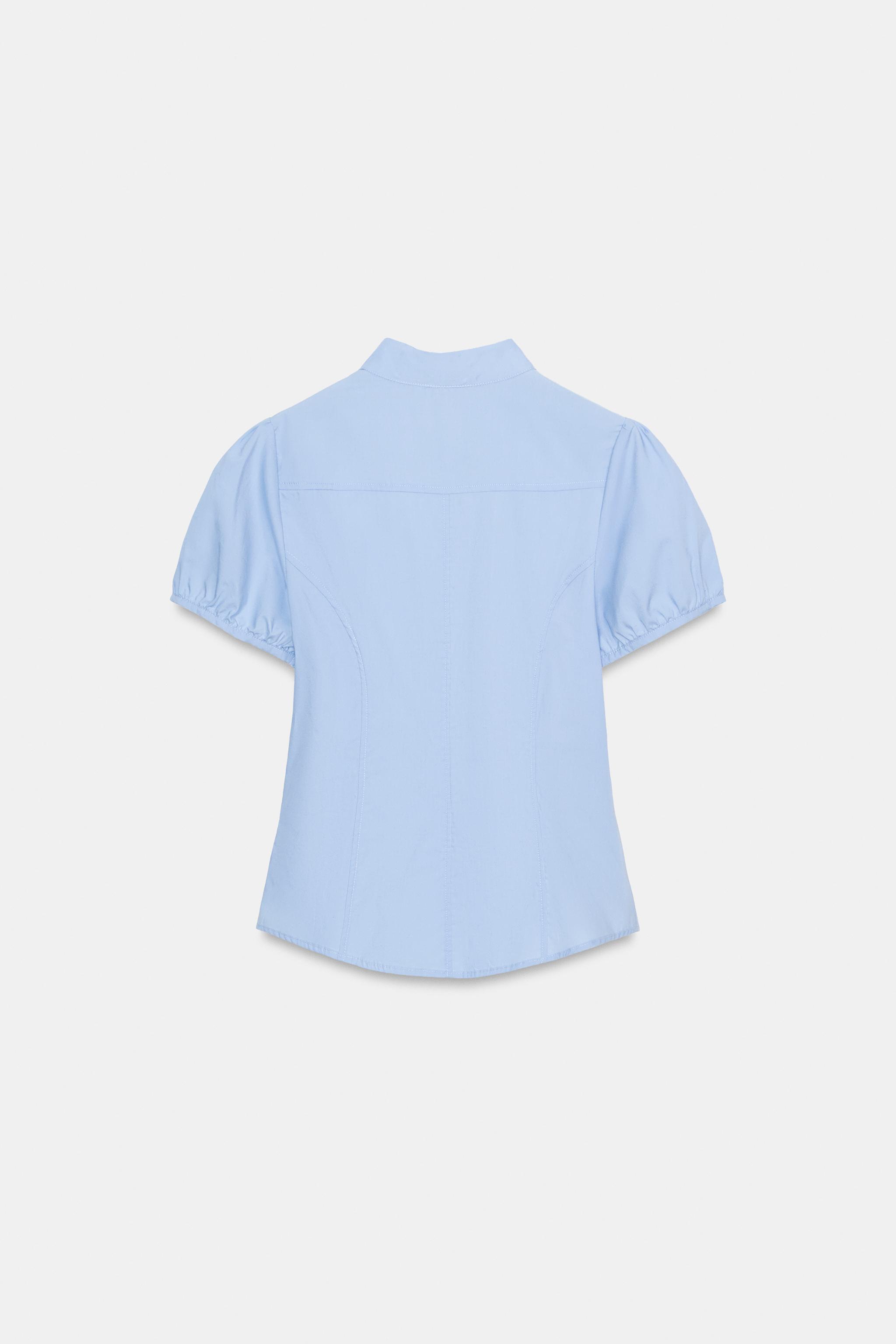 TOP EN POPELINE AVEC NŒUD