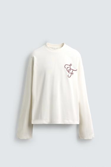 BOXY FIT EMBROIDERED T-SHIRT - White by Zara - Image 5