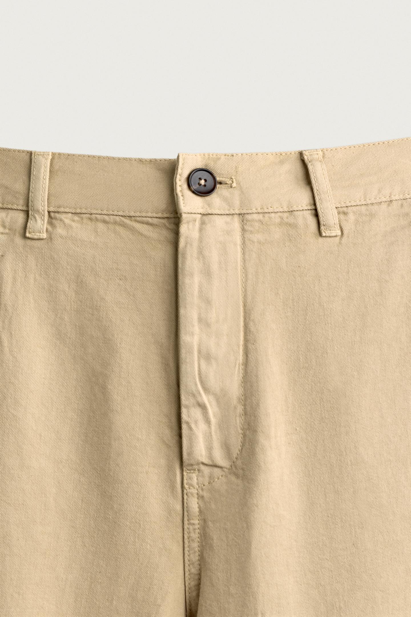 Мужские брюки Zara Straight Fit Chino, цвет: Серо-коричневый коричневый — фото 9
