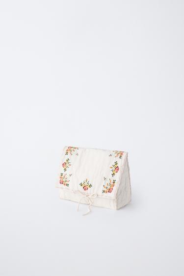 EMBROIDERED TOILETRY BAG - Ecru by Zara - Image 1