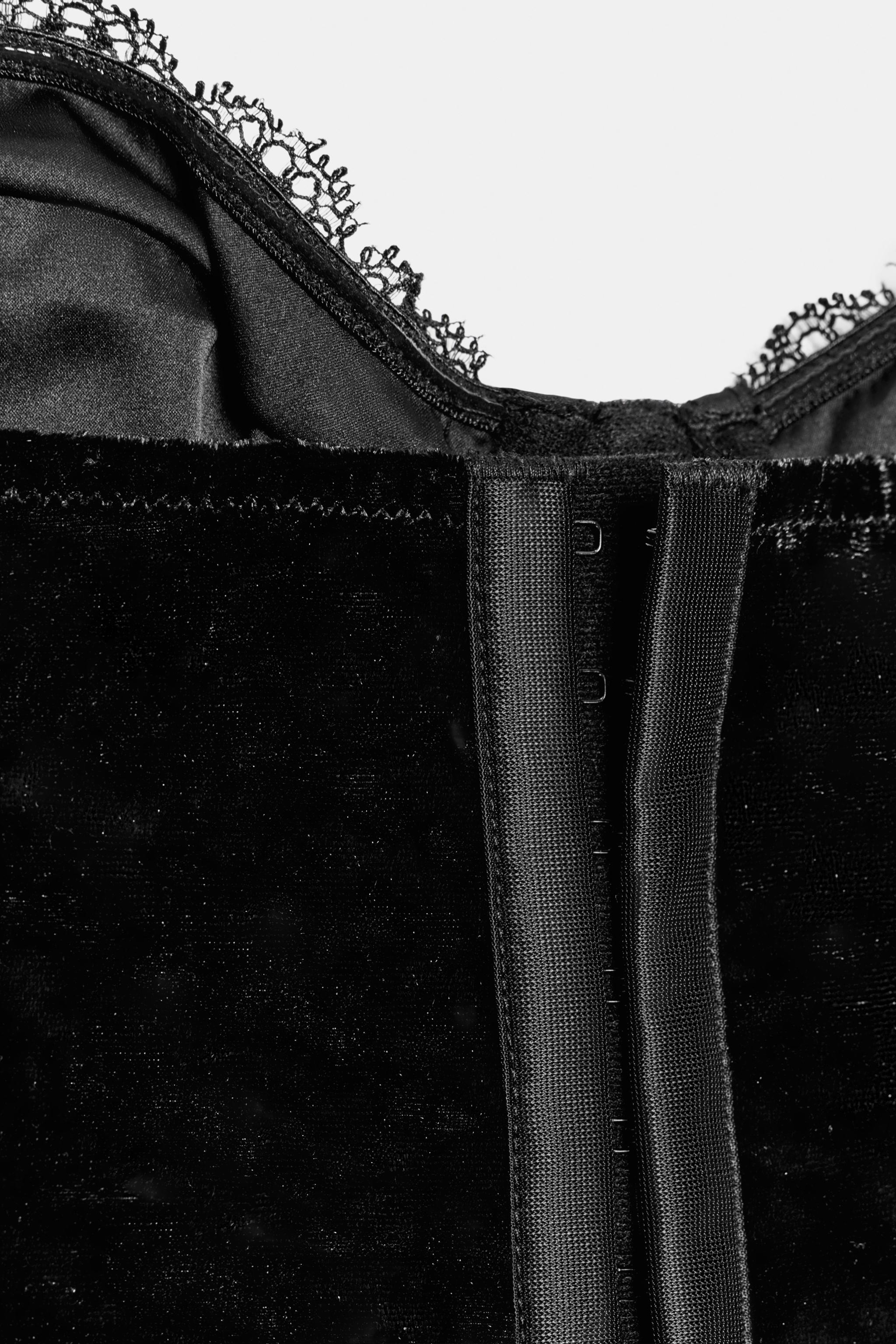 CORSET VELOURS DENTELLE