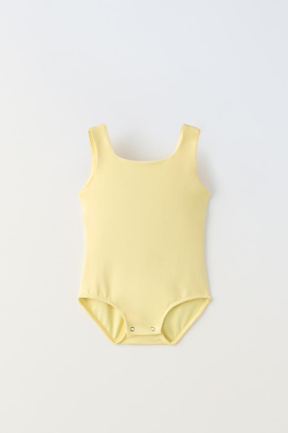 POLYAMIDE BODYSUIT - Yellow | ZARA United States