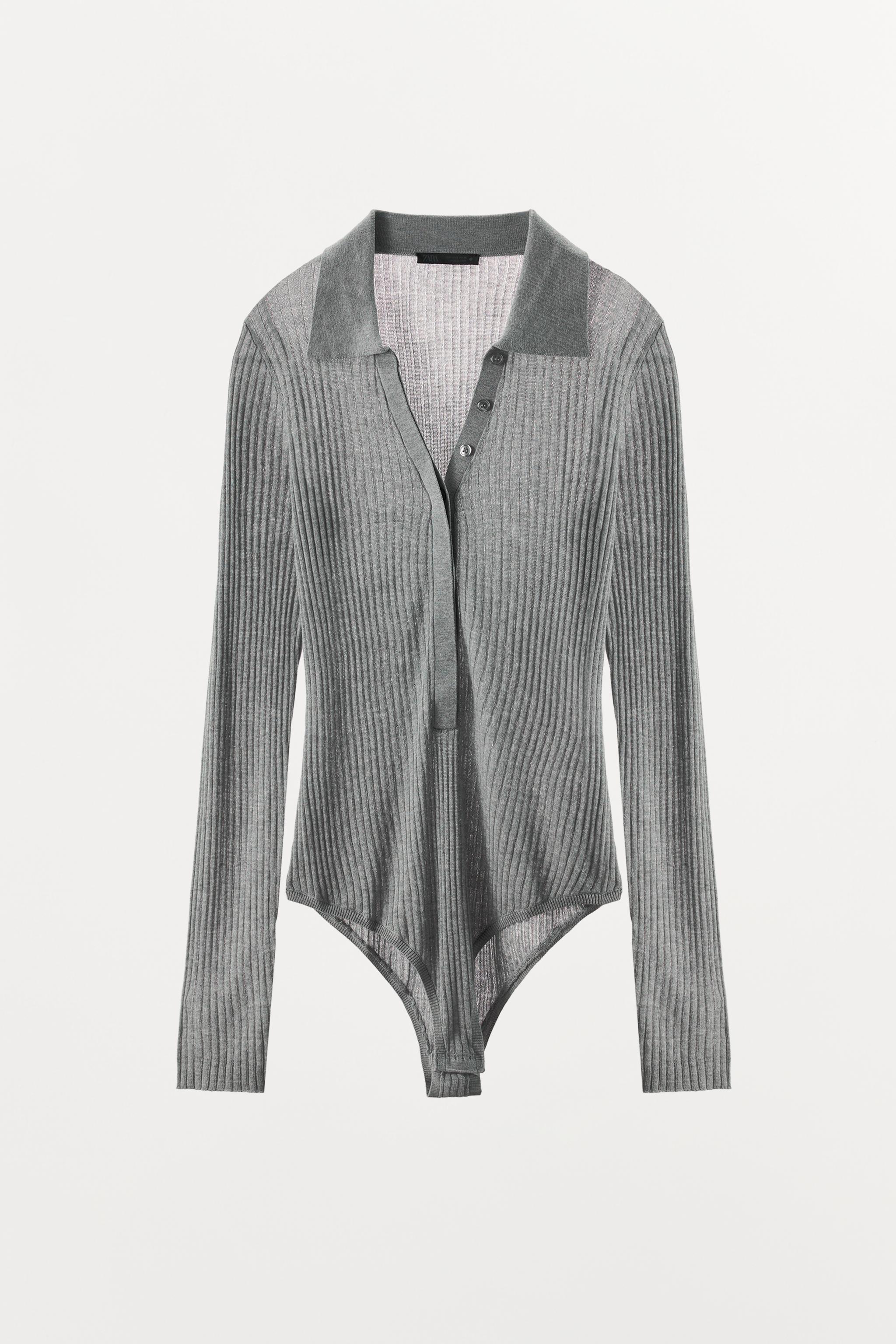 BUTTONED KNIT BODYSUIT