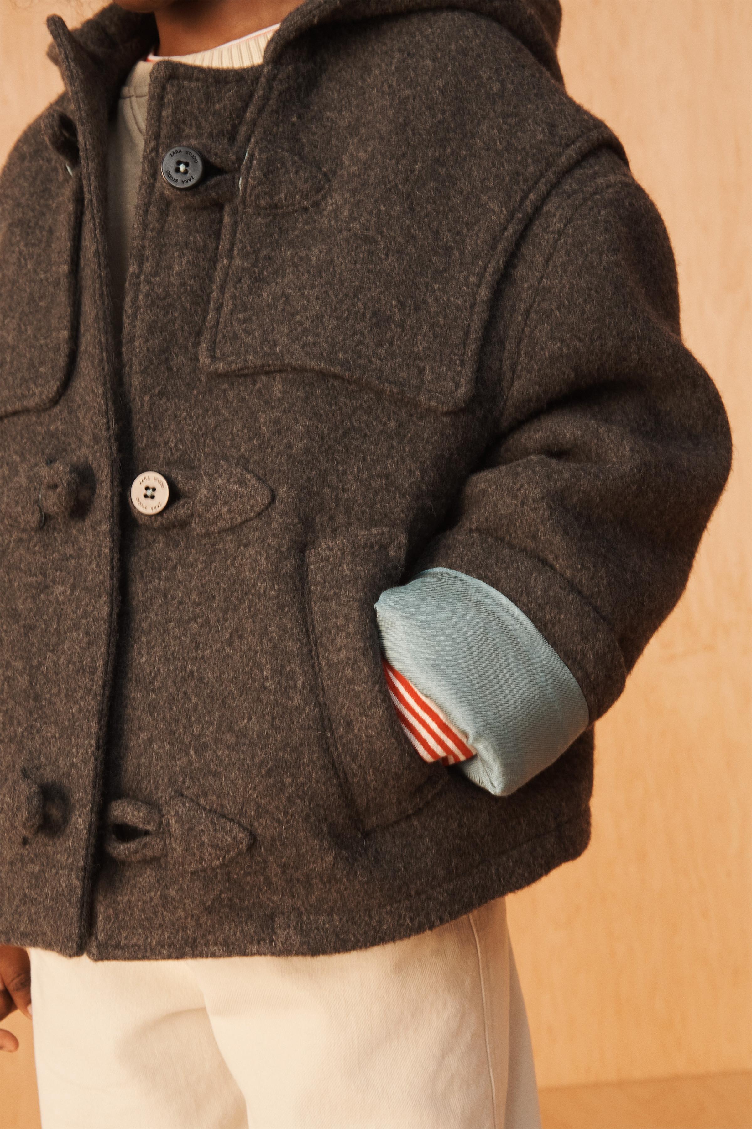 LIMITED EDITION WOOL DUFFLE COAT WITH FROG FASTENING