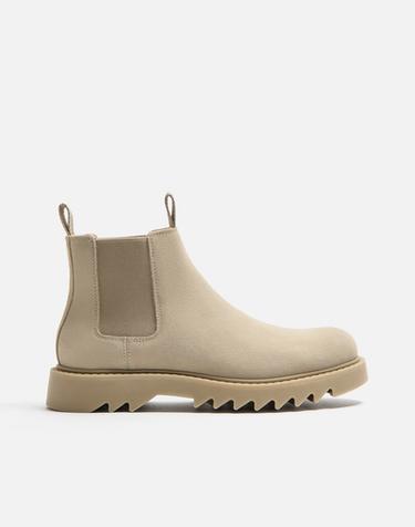 BOTA CHELSEA PIEL - Marrón Arena de Zara