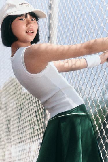 RIBBED RACERBACK T-SHIRT - White by Zara
