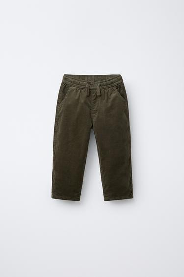 მიკროზამშის სარჩულიანი შარვალი - Zara-ს Khaki