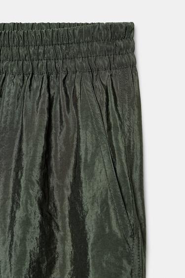 HOSE MIT ELASTISCHEM BEINABSCHLUSS - Khaki von Zara