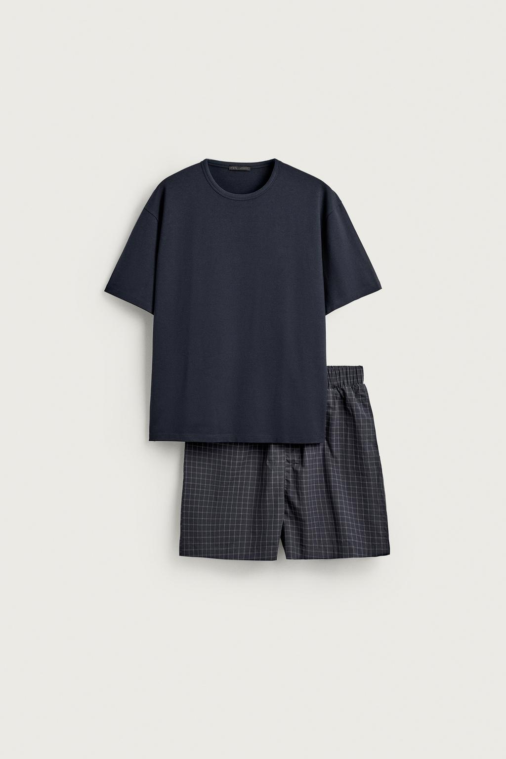 COMBINED CHECK BERMUDA PYJAMA SET