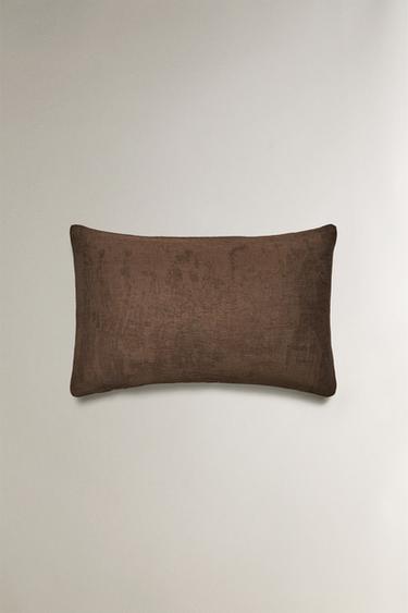PLEATED CUSHION COVER - Brown by Zara - Image 0
