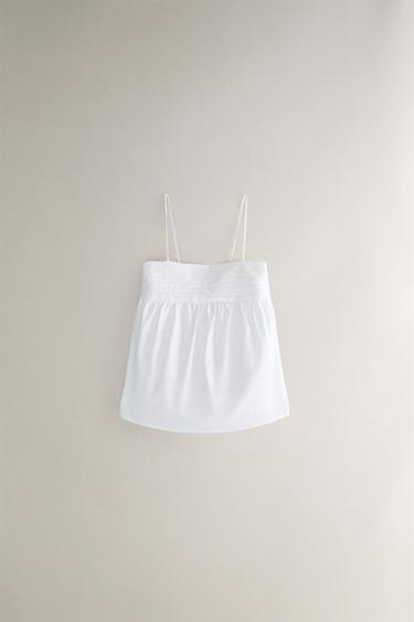 BAUMWOLL-SPITZENTOP - Weiß von Zara - Bild 0