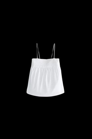 Zara LACE COTTON TOP - White - Image 0