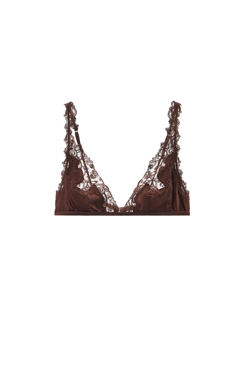 SATIN LACE TRIANGLE BRALETTE - image 3