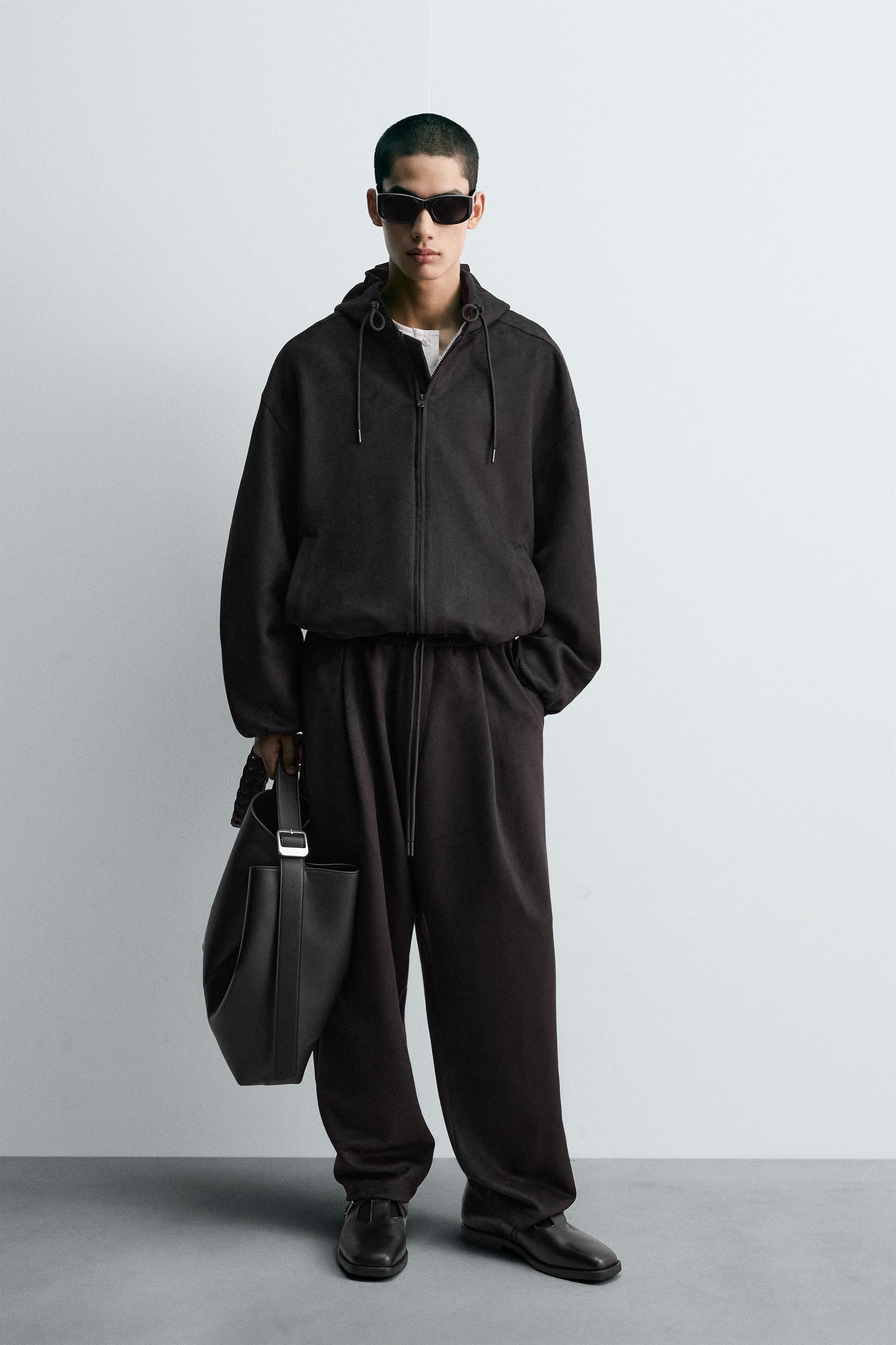 ZARA ブラック ジャンパー・ブルゾン パンツセットアップ ZARA ブラック ジャンパー・ブルゾン パンツセットアップ Amazon