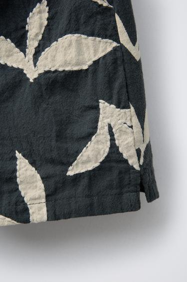 SHORT BRODÉ - Gris anthracite de Zara - Image 3