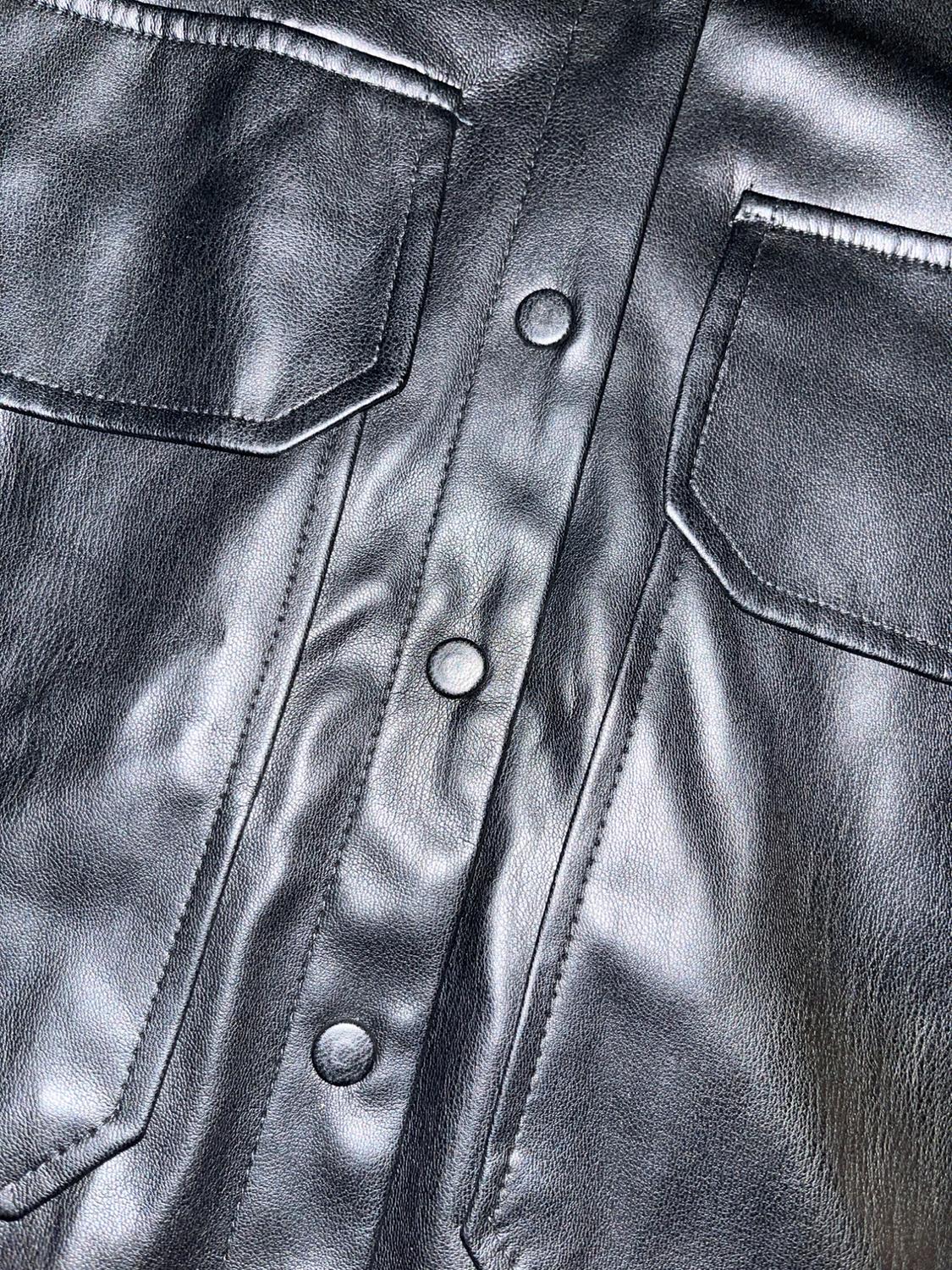 FAUX LEATHER SHIRT WITH POCKETS - Image 5