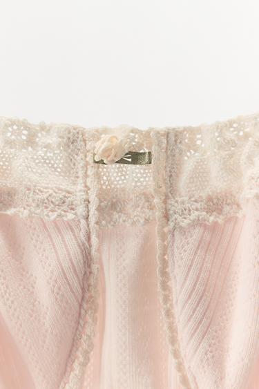 BRALETTE DENTELLE FLEUR - Rose pâle de Zara - Image 3