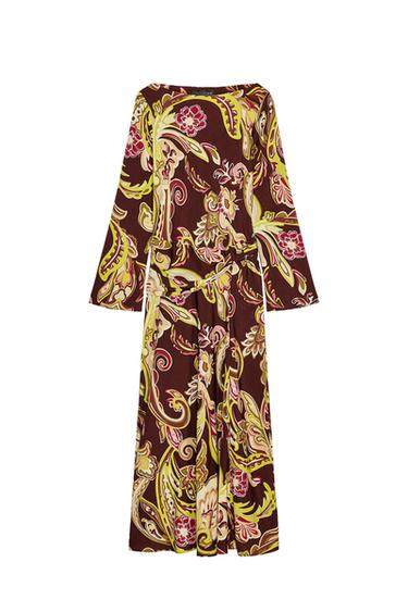GEMUSTERTES MIDI-KLEID - Bunt von Zara - Bild 0