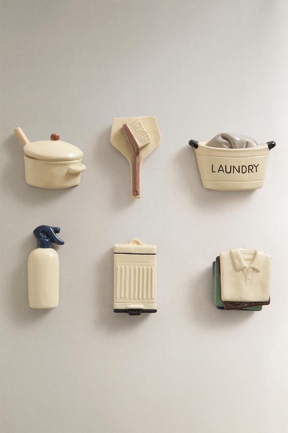 LAUNDRY MAGNETS (PACK OF 6) - كريمي الخاص بـ Zara - صورة 0