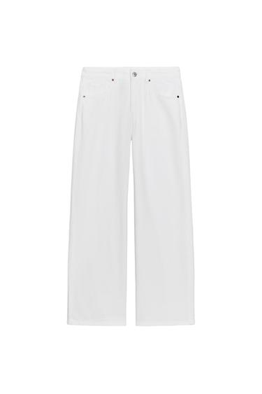 JEANS TRF RECTOS TIRO MEDIO - Blanco de Zara