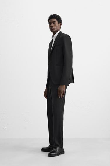 WOOL BLEND SLIM FIT DINNER JACKET - Black by Zara - Image 3
