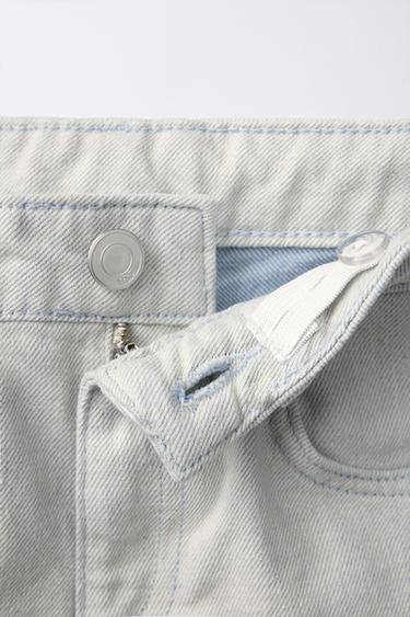 STRAIGHT-LEG JEANS WITH HEMS - Sky blue by Zara - Image 2
