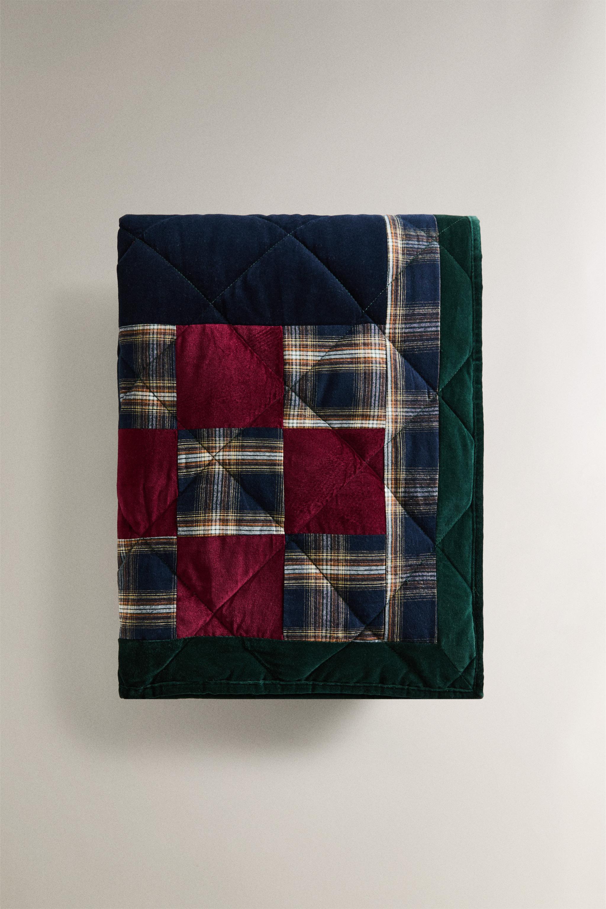 PATCHWORK BLANKET - Green | ZARA United States