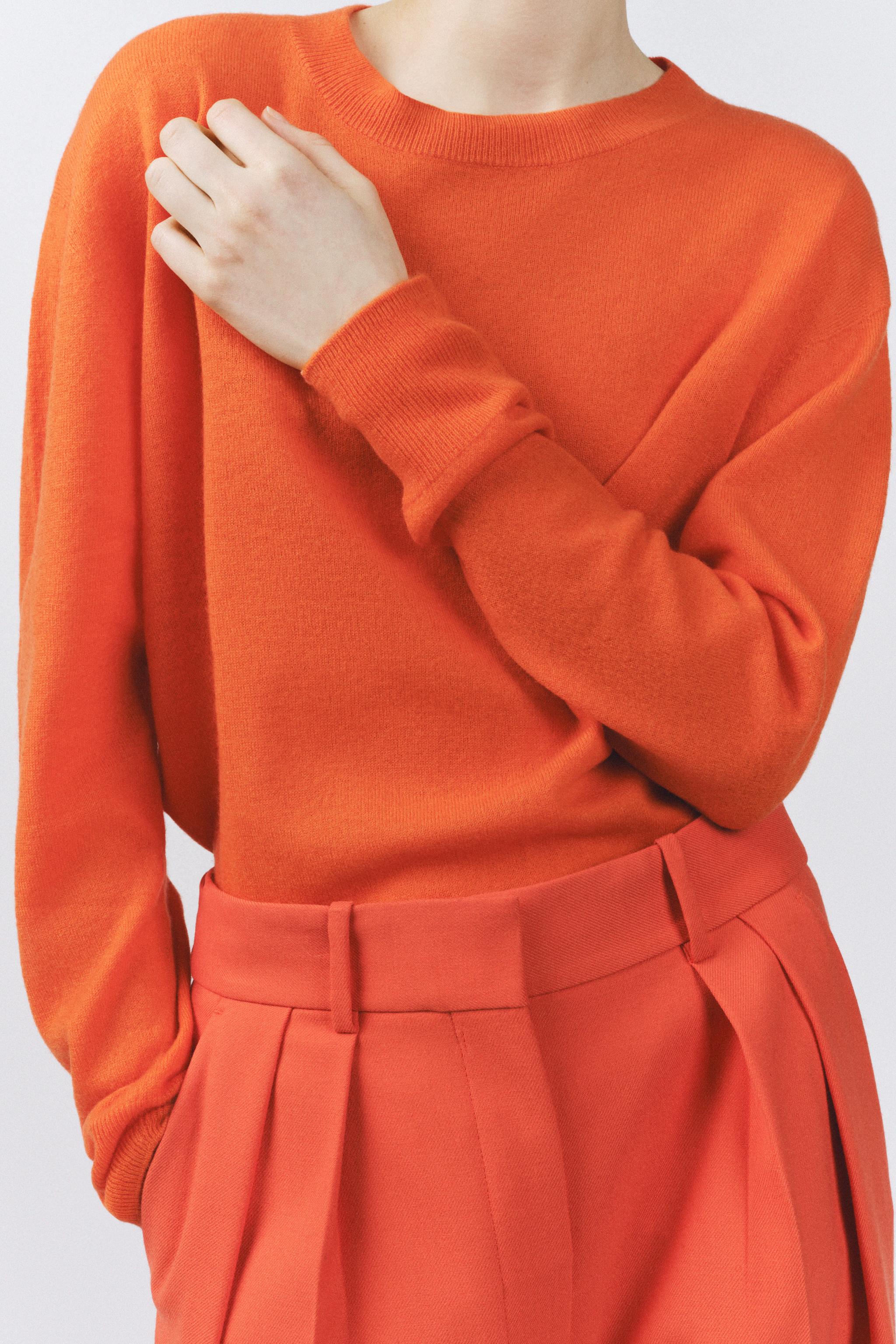 【ZARA】無地ポロセーター 100%ウール  9598/027/630 ウール ダブルブレストコート - ブラック | ZARA Japan / 日本