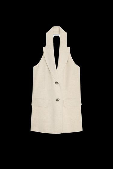 HALTER-WESTE MIT LEINEN - Hellbeige von Zara - Bild 0