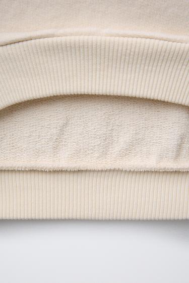 EMBROIDERED ‘LOVE’ SWEATSHIRT - Ecru by Zara - Image 3